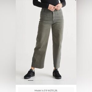 DUER LuxTwill High Rise Trouser - Green